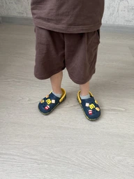 Дитячі сабо Crocs-style з джибітсами сірий з блакитним р. 26,5