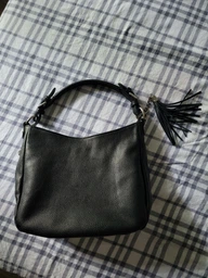 Сумка мешок женская кожаная Genuine leather 16817 черная