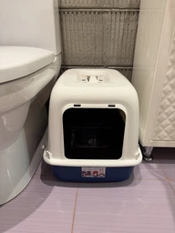 Закритий туалет для котів Ferplast Ariel 10 Home із системою просіювання та вугільним фільтром синій 36x47x35 см 72068099