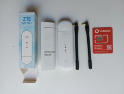 Мобильный 4G USB Wi-Fi модем/роутер ZTE MF79U + 2 антены 4G (LTE) по 4 dB + Подарок — безлимитная SIM-карта Vodafone