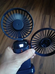Портативный вентилятор Mini fan XL-880 диаметр 9 см с подставкой для телефона и дисплеем фото от покупателей 2