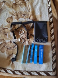 Набор резинок для подтягиваний с ручками и анкером 5шт U-powex (power band, pull up bands, резиновые петли) + мешочек фото от покупателей 1