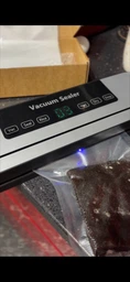 Вакууматор для сухих и влажных продуктов с резаком 10 пакетов в комплекте Серый фото от покупателей 2