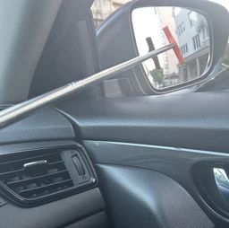 Телескопічний очисник скла з гумовим скребком води з дзеркал та скла авто, Помаранчевий