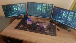 Настільне кріплення для двох моніторів OfficePro MA412B із пружиною 17-32" 2-9 кг Black фото від покупців 3