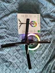 Комплект блогера бездротовий RZTK Aura Light Pro (кільцева RGB LED лампа 26 см 12 В / акумулятор 1200 мАгод / штатив 2.3 м Alum / пульт / USB Type-C) фото від покупців 2