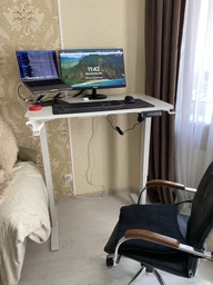 Стіл з електро-регулюванням висоти 100 X 60 cм Flexi Desk White 27882
