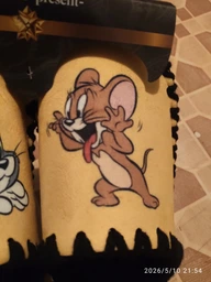 Чоловічі тапочки домашні войлочні з закритим носком Tom and Jerry 40-41 ( 26-26.5 см ) жовті фото від покупців 2