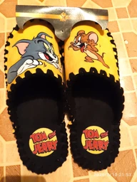 Чоловічі тапочки домашні войлочні з закритим носком Tom and Jerry 40-41 ( 26-26.5 см ) жовті