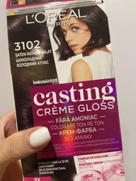 Крем-краска для волос без аммиака L'Oreal Paris Casting Creme Gloss 100 - Черная ваниль (3600522150640)