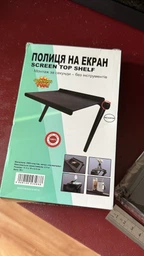 Полка на телевизор монитор, M 26x11.5x3.6см регулируемая подставка, Screen Top Shelf