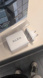 Зарядний пристрій RZTK GaN2 100W USB-A (QC4.0) 2xUSB-C (PD3.0) + кабель USB-C 100W White