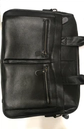 Портфель из натуральной кожи 38x28x7 / мужская офисная сумка для ноутбука, черный цвет фото от покупателей 5