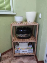 Стелаж (етажерка) 500х520х360 мм WoodDecor з натурального дерева 2 полички покритий лаком