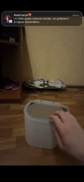Мусорное ведро в туалет и для кухни с крышкой узкое на 10 л Hausland мусорный бак под мойку ведро для мусора корзина в офис контейнер урна в комнату пластиковое белый (02590001) фото от покупателей 1