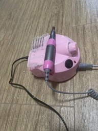 Фрезер для манікюру та педикюру професійний 65W 45000 об. хв + подарунок 7 алмазних фрез білий