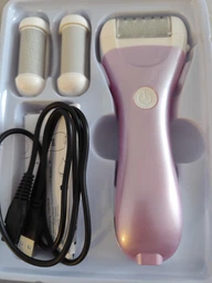 Пемза пилка для ніг та п'яток роликова аккумуляторна Callus Remover 3W електрична для шліфування електропемза для педикюру USB рожева