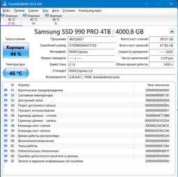 SSD накопичувач 4 ТB Samsung 990 PRO (MZ-V9P4T0BW)