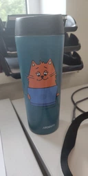 Термокружка ARDESTO Coffee time Red Cat 450 мл Нержавеющая сталь Синий (AR2645CG)