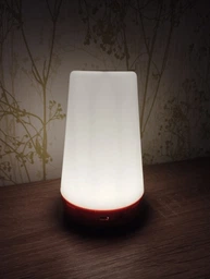 Аккумуляторний нічник з USB зарядкою LED RGB лампа в спальню Villa Volance з пультом, зміна 13 кольорів, регулювання яскравості біла + жовта