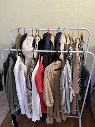 Двойная стойка вешалка для одежды и обуви Smart Loft Master Rack стальная с полкой Black фото от покупателей 7