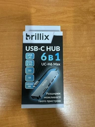 Usb хаб переходник type с на юсб 6в1 hub адаптер на тайп си для ноутбука макбука смартфона планшета пк Brillix UC-H6 Max концентратор с кардридером разветвитель 4 порта 4K HDMI+USB*2+SD/TF card reader+PD Female hub 6in1 фото от покупателей 2