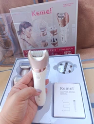 Беспроводной эпилятор Kemei для сухой и влажной депиляции 5в1 с насадками депилятор пемза массажер бритва пилинг с подсветкой фото от покупателей 1