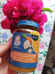 Пюре овоче-м'ясне Gerber Стерилізоване Весняний суп зі шматочками овочів, індичкою та кропом для дітей із 7 місяців 190 г (8445292315401) фото від покупців 6