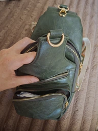 Стильная женская слинг сумка через плечо из экокожи Vintage 22751 Рыжий фото от покупателей 1