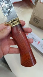 Нож охотничий Grand Way 1854-2 Медведь mirror polish дерево чехол искуственная кожа фото от покупателей 1