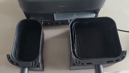 Набір силіконових ребристих форм для аерогриля PHILIPS Ovi Dual комплект деко для подвійної мультипечі / духовки / мікрохвильові печі, приготування / запікання м'яса / риби / овочів, 20х16.5 і 20х9.5 см, чорний (104583078)