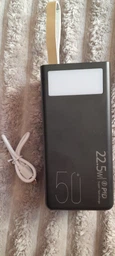 Повербанк 50000 mah 22.5W Super Fast Charge 10024 з LED дисплеєм і швидкою зарядкою PD/QC 3 порта powerbank павербанк для телефона apple айфона iphone самсунг samsung роутера планшета універсальний з ліхтариком фото від покупців 1