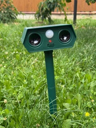 Відлякувач ультразвуковий кротів і птахів змій гризунів Solar Animal Repellent 01 на сонячній батареї + стробоскоп фото від покупців 14