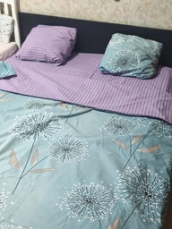 Комплект постельного белья Mirson King Size 220х240 см Бязь 17-0760 Violet blossoms (2200010936698)