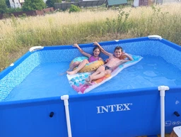 Каркасный бассейн Intex Rectangular Frame 300*200*75см Синий