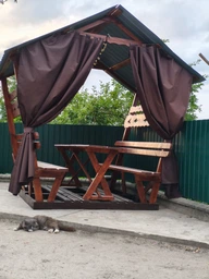 Вуличні штори 1,45м х 2м, на липучці, Коричневий