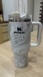 Термос термочашка Stanley Quencher H2.0 Tumbler з нержавіючої сталі 1,18 л Gray Marble KT6007810