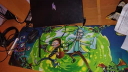 Игровая поверхность игровой коврик для мыши мышки и клавиатуры U&P Rick and Morty XXL 800x300 мм Control Speed Desk Mat противоскользящий компьютерный коврик на стол с прошитыми краями