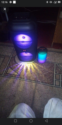Портативная Bluetooth колонка ZQS-6227 акустическая система с микрофоном и RGB подсветкой Черный