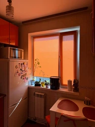 Рулонна штора Льон 37,5*180 см Світло-коричневий М-555 фото від покупців 1