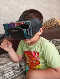 Очки виртуальной реальности VR Shinecon для смартфона 3.5–7.2", виртуальная гарнитура с регулировкой фокуса, 3D шлем для игр и видео с совместимостью Android/iOS и поддержкой Bluetooth, OVR-026-Black фото от покупателей 2