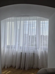 Готовая тюль MANA мягкий шифон (вуаль) 300*240см. Цвет белый (v001).