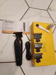 Машинка для стрижки Kemei KM-2299 акумуляторна, з USB зарядкою триммер і 3 змінні насадки для волосся та бороди