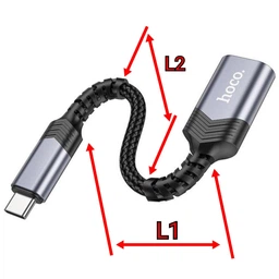 Переходник HOCO UA24 Type-C male to USB female 3.0 converter