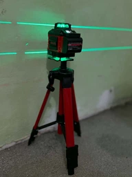 Аккумуляторный лазерный уровень 4D Vollyx с 16 360° линиями и зеленым лучом самонивелирующийся нивелир в чехле красный фото от покупателей 3