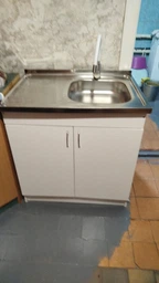 Мийка з тумбою AQUAMARIN BoxWood 800 Cement (Сірий цемент)+Сифон+Гнучкий змішувач