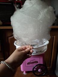 Апарат для солодкої вати для дому Candy Maker машинка для приготування солодкої вати на коліщатках G-0102 фото від покупців 2