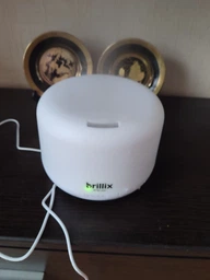 Зволожувач повітря ультразвуковий нічник аромадифузор Brillix AromaGlow 480X для дому ароматичний 480 мл з led підсвічуванням на 6 кольорів і пультом в комплекті арома олія зволожувачі