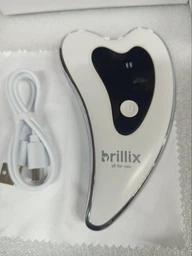 Микротоковый массажер для лица и шеи Brillix PerfectSkin 3/45 Pro микротоки масажер гуаша от отеков морщин лифтинг и тонус кожи EMS вибромассажер для ухода за кожей фото от покупателей 3