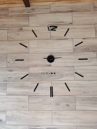 Большие настенные часы 3D black DIY Clock 70-150 см 1.5 В АА Черный (70150PLNSTCHS) CLS55